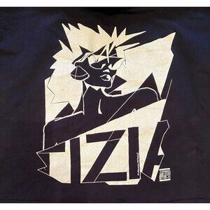 Vintage 80s Alto Ego black french terry top shirt Tizia iconic New wave retro OS